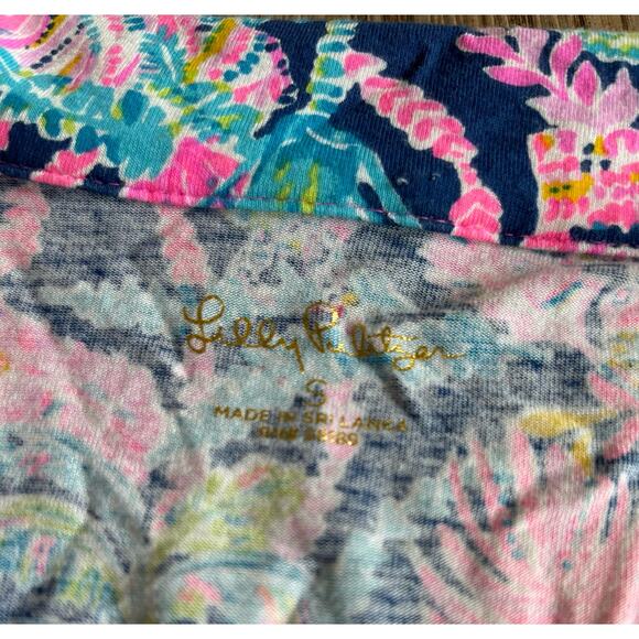 Lilly Pulitzer PJ Knit LS Button-Up Top in Oyster Bay Navy Size‎ S - Picture 5 of 7